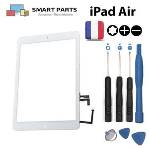 VITRE POUR TABLETTE Écran vitre tactile complète iPad Air blanc + outils