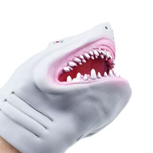 THÉÂTRE - MARIONNETTE Marionnette à main de requin PWSHYMI - Jouet doux et éducatif pour enfant - Gris