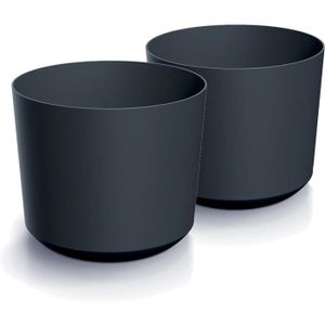 JARDINIÈRE - BAC A FLEUR Pots de fleurs en plastique TRAHOO - Lot de 2 - Fo