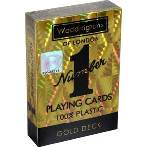 CARTES DE JEU Jeu de 54 cartes WADDINGTONS N°1 or holographiques
