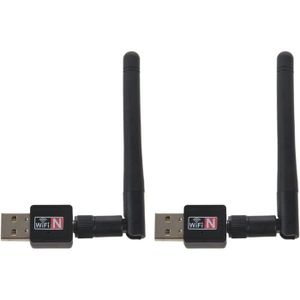 CLE WIFI - 3G Lot de 2 mini adaptateurs USB Wifi 150 Mbps 2 dB Wifi Mt7601 Récepteur Wi-Fi Carte réseau sans fil 802.11B-G A973