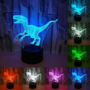 TROUSSE MANUCURE CP16165-Dinosaure 3D Lampe USB Lumière de Nuit LED Table De Bureau Veilleuse Enfants Cadeau D'anniversaire D'éclairage