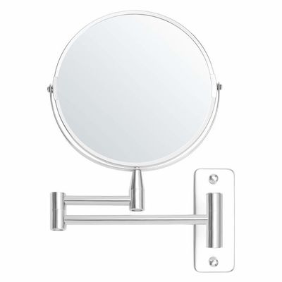 Miroir Grossissant Lumineux LED Sichler – Avec Ventouse, Diamètre 175mm, Idéal Salle De Bain