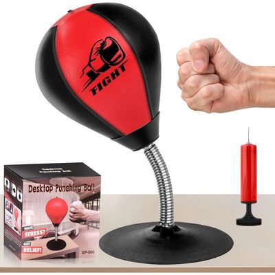 Punching Ball De Bureau – Ventouse 70 Kg – Ressort En Alliage – Cuir PU Nubuck – Anti-stress – Pour Adultes Et Enfants