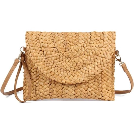 Sac De Plage Enfant Sac Bandoulière Éthique En Paille 30x19cm