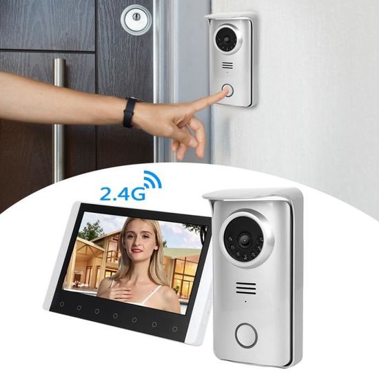 Sonnette Sans Fil, Sonnette Visuelle Intelligente Wifi V9 Appel Vidéo Son Variable Interphone