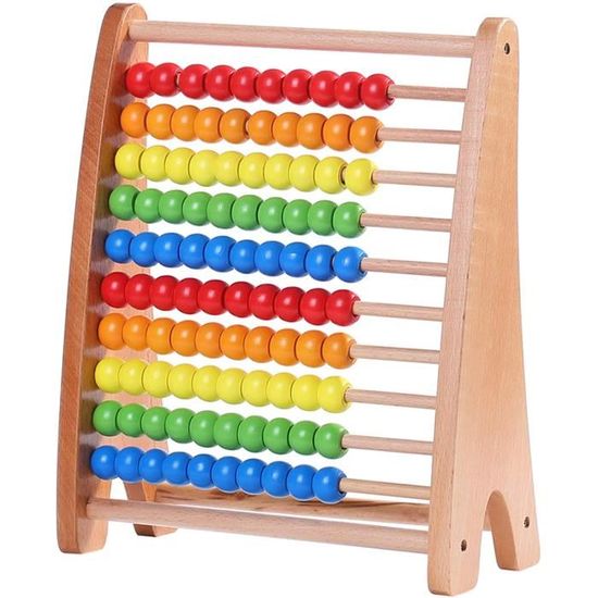 Jeu de Comptage avec 100 Perles Colorées, Outil Éducatif pour Apprendre les Nombres
