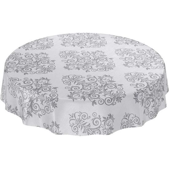Nappe Ronde Imprimée Formules Mathématiques - 122 Cm De Diamètre, Tissu Polyester Imperméable, Bord élastique - 5
