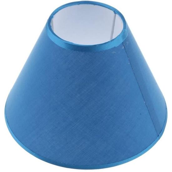 Abat-jour Suspension en Tissu Cage pour Ampoule E27 Base pour Lampadaire Lampe de Chevet de Table - Bleu