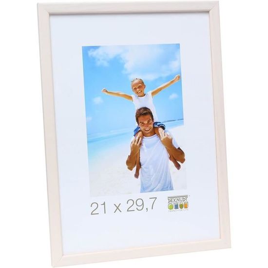 Cadre Photo A3 - 29,7x42 cm - Blanc Patiné - MDF - Lazio