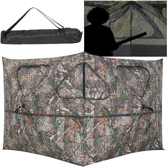 Tente Portative Camouflage Pour Chasse Pour 3 Personnes Ameristep Element 75 X 75 X 67 Po 0751104p
