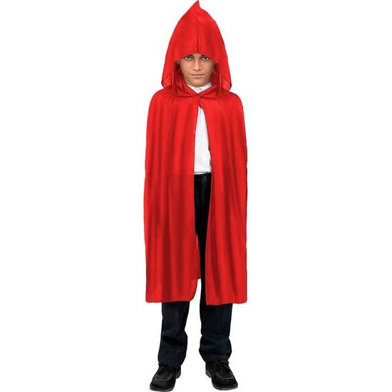 Déguisement Diable Femme - Cape Rouge Et Noire 150 Cm | Pour Carnaval, Mardi Gras, Halloween, Soirées à Thème