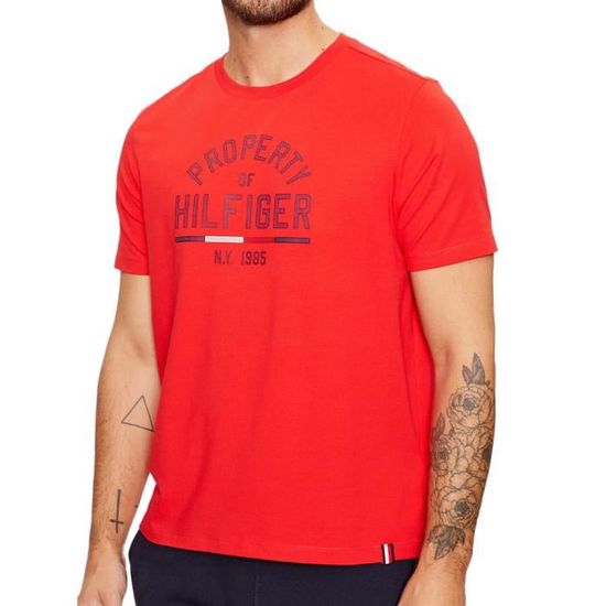 T shirt tommy store hilfiger rouge homme