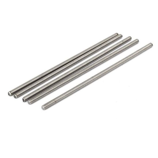 10 Tiges Filetées Inox 304 M3x190mm Pas 0,5 – Visserie Résistante
