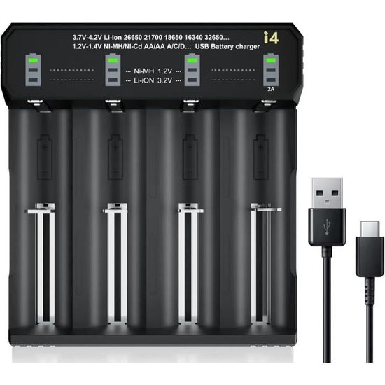 Chargeur Intelligent Pour Batteries Li-ion 18650 Et 21700 Avec Ecran Lcd~p141061466