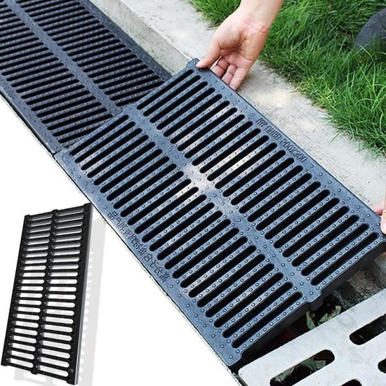 Grille De Caniveau Acier Galvanisé 100 Mm X 1 M - Pour Drainage Extérieur - Occasion