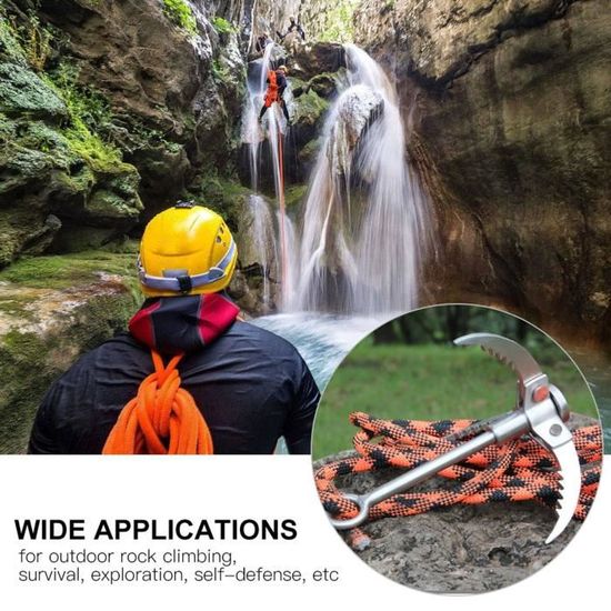 Grappin à 3 Griffes En Acier Inoxydable - Crochet D'escalade, De Pêche Ou De Récupération (S à XL)