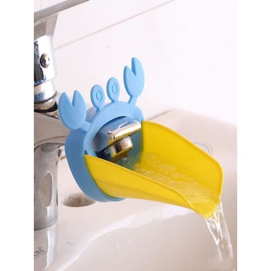 Rallonge Robinet Enfant 2 Pièces - Design Baleine Mignonne, Silicone Souple Et Sécurité Alimentaire