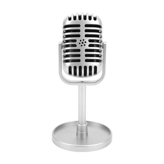 Accessoires de Microphone rétro, Simulation classique, faux Microphone Vintage, pour décoration de Bar, galvanisée
