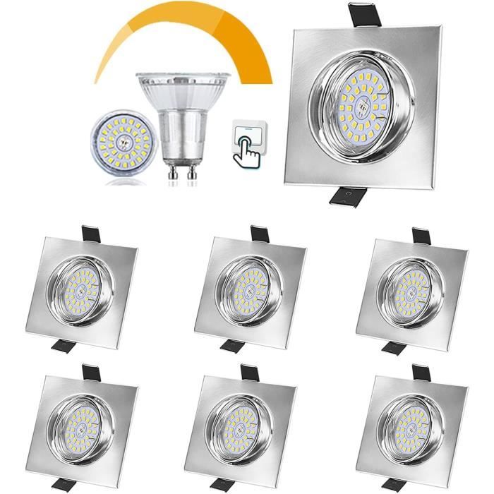 Spots LED Encastrables Dexnump 5W - Dimmables, IP44, 600LM - Lot De 6 - Blanc Froid 4500K
