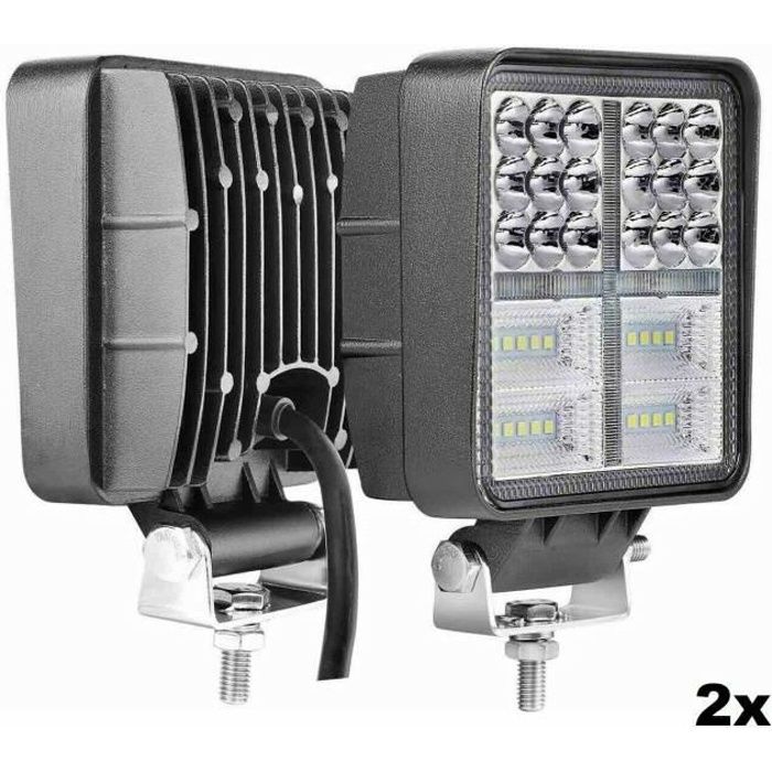 2x 162W 54 LED Daylight DRL Projecteur Puissant Phare Antibrouillard Bateau 4x4
