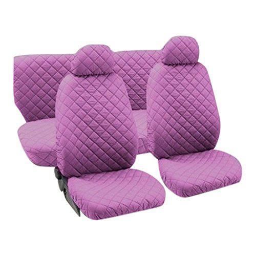 Lupex Shop trap_Rs Housses de siège auto universelles en coton matelassé Rose - trap_Ro
