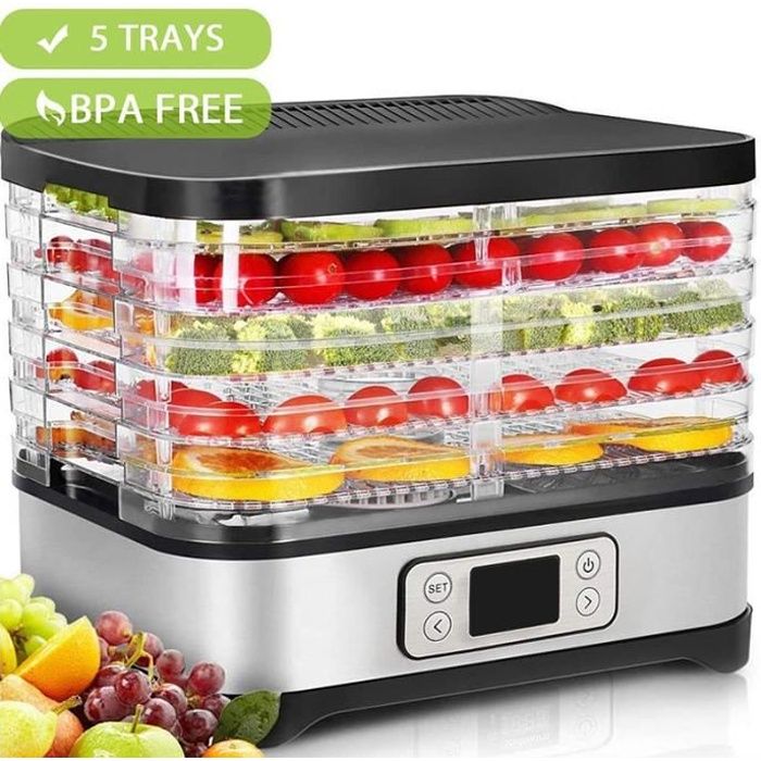 Déshydrateur alimentaire fruits|Machine électrique Dry de nourriture 5 Tiers 250W avec EU plug