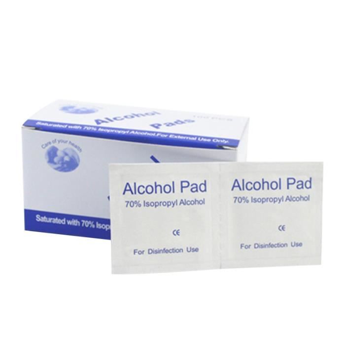 200 pièces tampon d'alcool stérilisation jetable Prime tablette de désinfection médicale pour salon à la LINGETTE DEMAQUILLANTE
