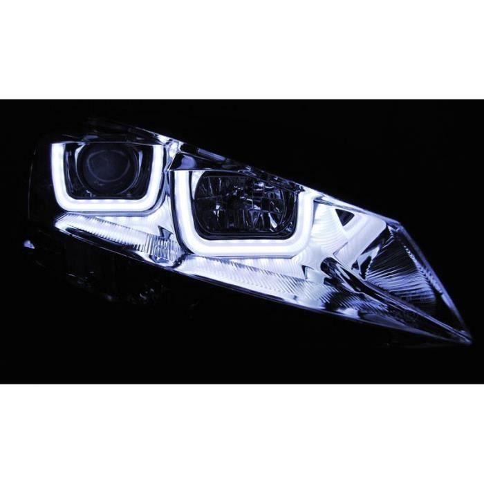 Paire de feux phares VW Golf 7 12-17 U-Type DRL led chrome