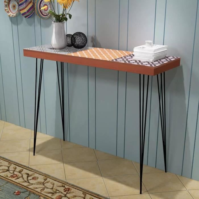 Table console Table d’entrée Bout de Canapé Table Café 90 x 30 x 71,5 cm Marron