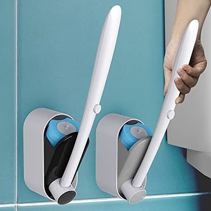BROSSE WC Brosse de toilette jetable pour WC moderne et hygié nique - Accessoire de salle de bain à long manche835