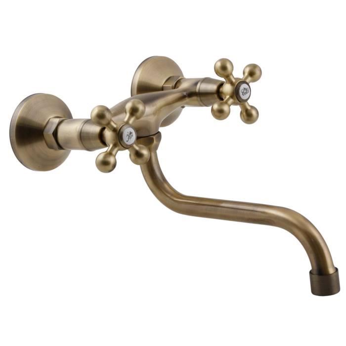 Elegant 's' type laiton antique salle de bain robinet robinet de cuisine anciennes têtes rétro