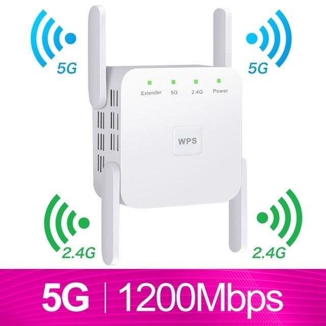 W3707 WiFi répéteur sans fil Wifi Extender 2.4G 5G sans fil WiFi Booster 300Mbps 1200Mpbs 5ghz WiFi Signal longue portée Wi Fi amp