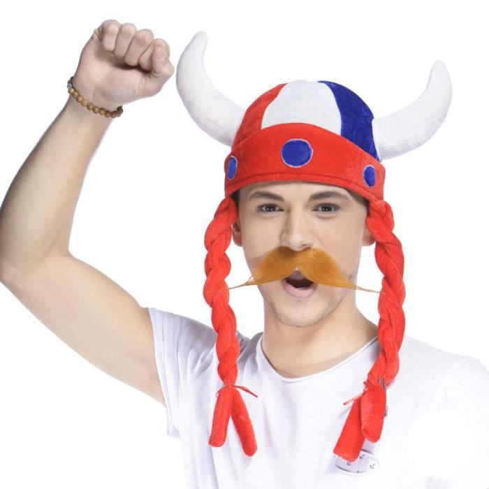 Chapeau viking tricolore