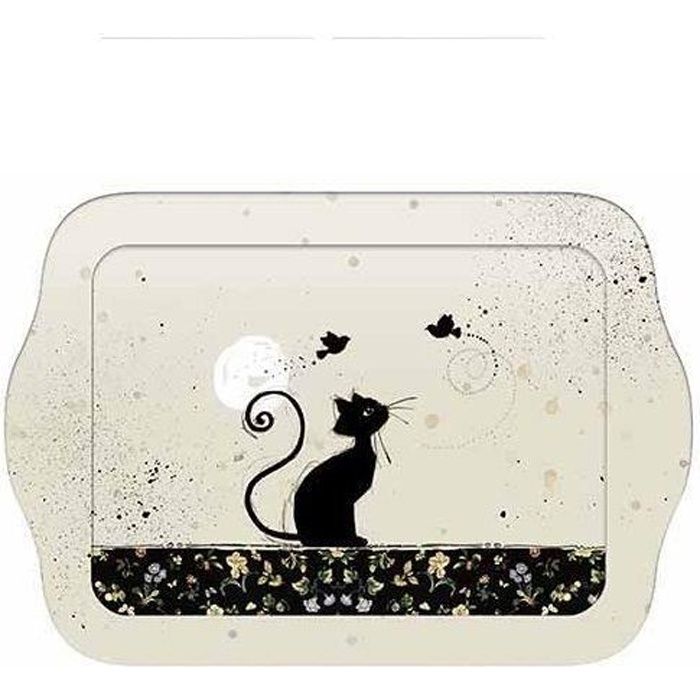 PETIT PLATEAU DE SERVICE INDIVIDUEL DECOR CHAT REVEUR - KIUB
