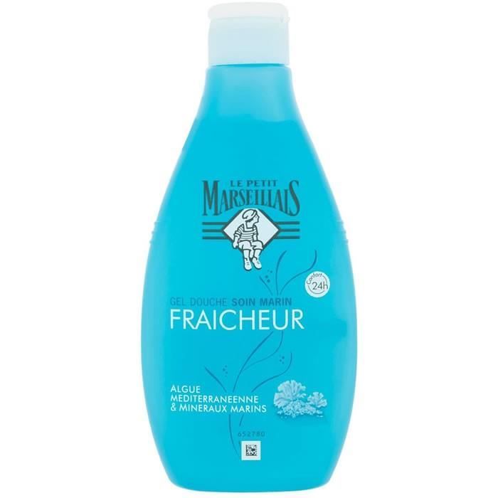 LOT DE 2 - LE PETIT MARSEILLAIS : Soin Marin - Gel douche fraîcheur Algue méditerranéenne Minéraux marins 250ml
