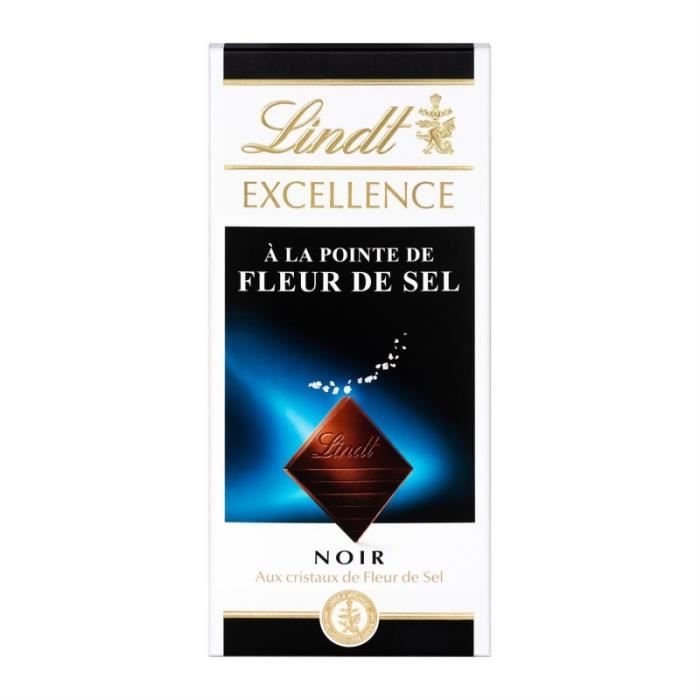 LINDT - Excellence Noir Fleur De Sel 100G - Lot De 4