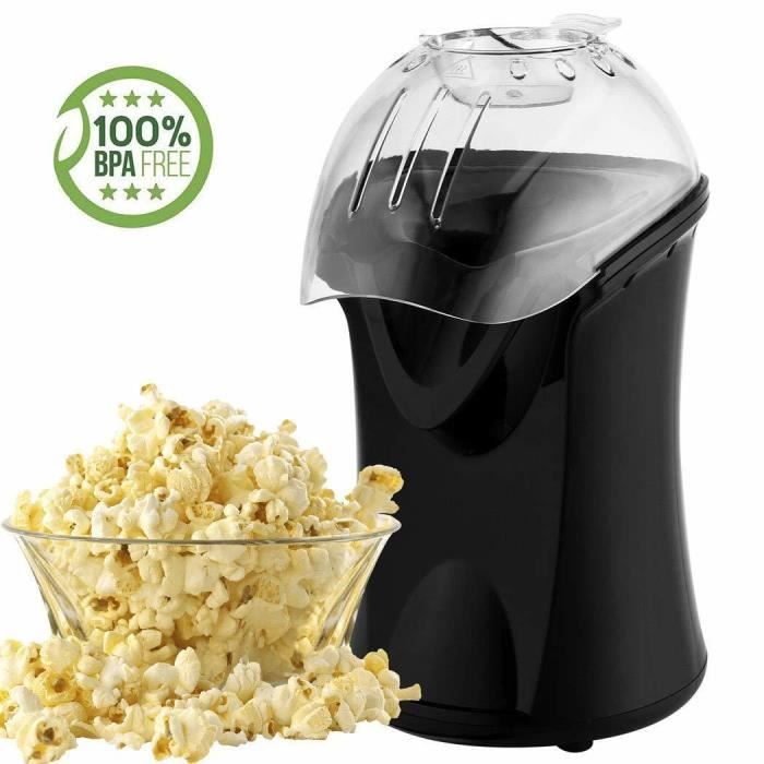 Machine à Pop-corn Électrique 1200W Modèle BH9801 - Air Chaud -Popcorn en 3 Minutes, EU Prise, Noir