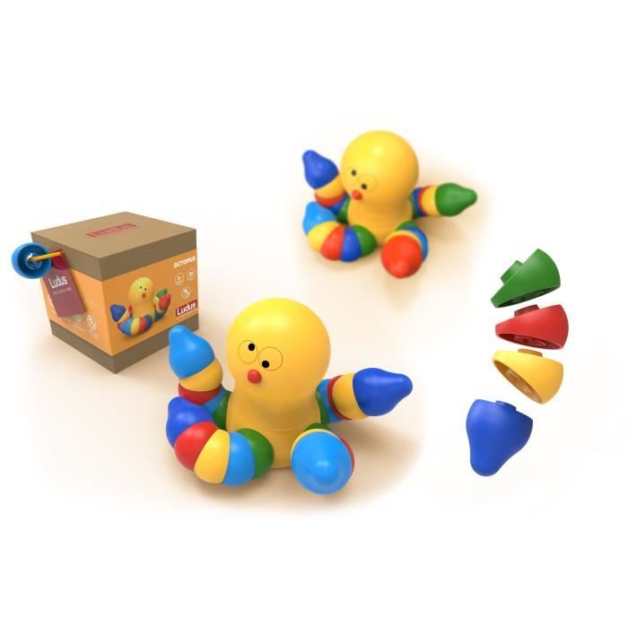 LUDUS- Octopus - Jeux assemblage en bois - Mixte - A partir de 3 ans