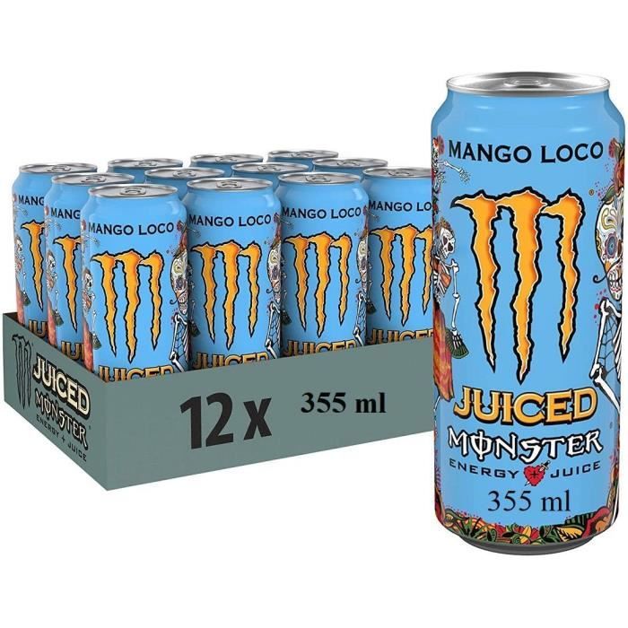MONSTER MANGO LOCO 355 CL - 12 CANETTES