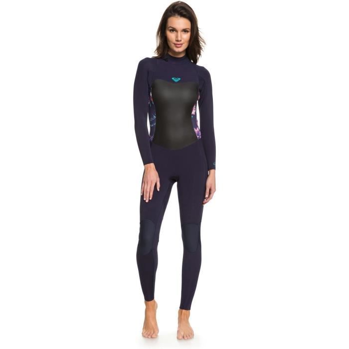 Combinaison de surf manches longues 3-2mm Femme Roxy Syncro Series Back Zip GBS - 3-2mm Bleu Ribbon