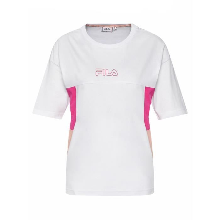 T shirt Fila Jaelle Bloqué Tee 683293 Femmes Blanc