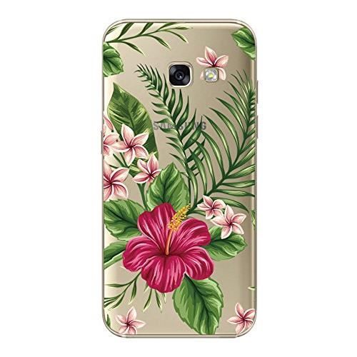 Samsung Galaxy A3 2017 (A320) - Coque fantaisie gel souple solide - Fleurs exotiques