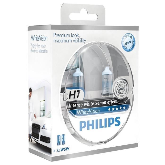 Philips 12972WHVSM WhiteVision Phares Halogen H7/W5W, 12 V