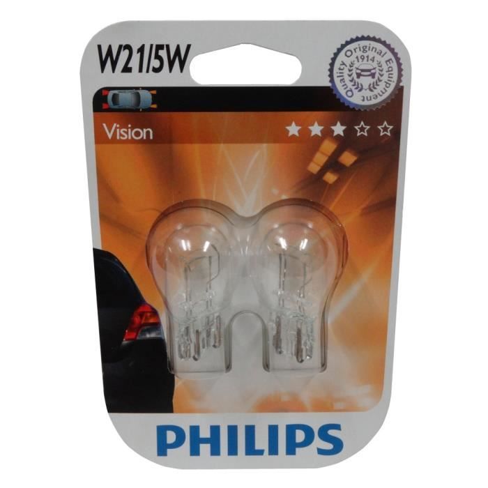 PHILIPS Lot de 2 ampoules Vision W21 pour clignotant - 5W