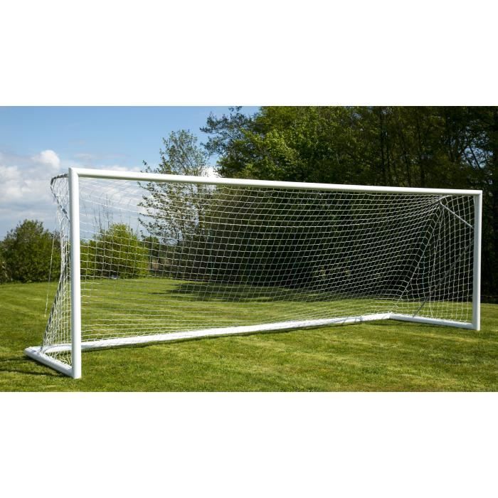 Filet 4mm de but de foot à 11 - Blanc - Pour but 7.32 x 2.44 x 0.8 x 1.5m