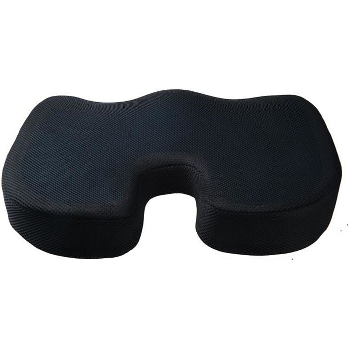 Coussin de siège Noir Coussin orthopédique coccyx Galette de chaise Coussin à mousse ergonomi VINTEKY®