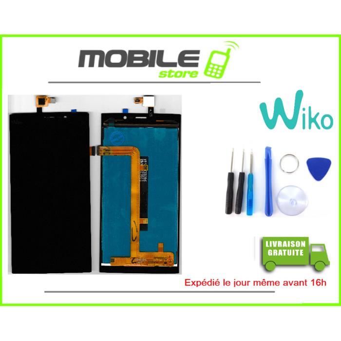 VITRE TACTILE + ECRAN LCD ORIGINAL WIKO RIDGE FAB 4G NOIR + OUTILS