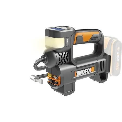 Worx - Compresseur à air et projecteur LED sans fil 150 PSI - 20V - (livré sans batterie ni chargeur, livré avec