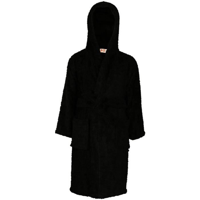 Enfants Filles Gar ons Noir Serviette Eponge Poncho Plage Baignade